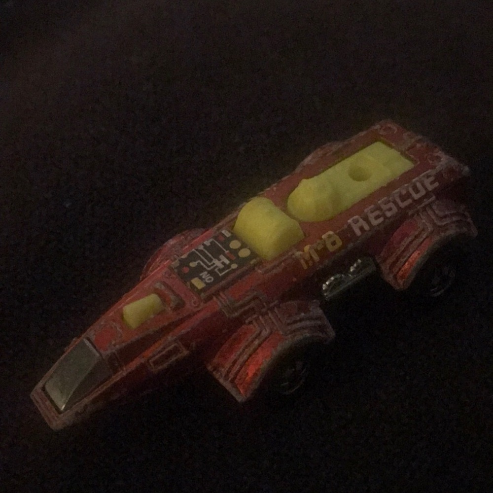 Vintage Rescue Racer Kids Toy Car - Red and Yellow